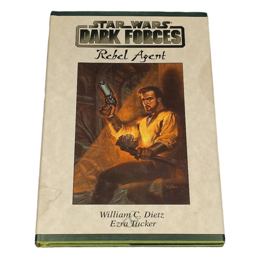 Book cover of 'Rebel Agent' from 'Star Wars: Dark Forces' on a dark textured background