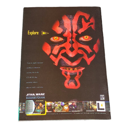 Star Wars insiders guide with Darth Maul design on a textured surface