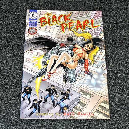 Comic book cover titled 'The Black Pearl' featuring a woman in a dynamic pose.