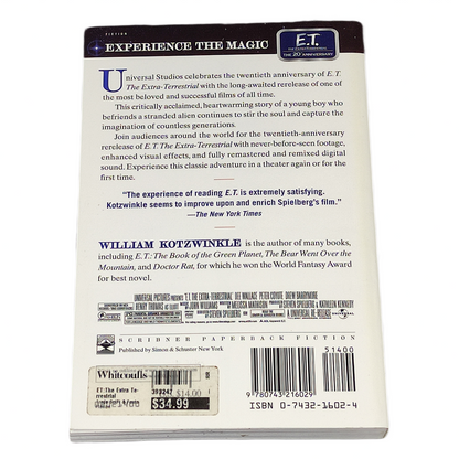 E.T. The Extra-Terrestrial: Novel by William Kotzwinkle (20th Anniversary Edition)