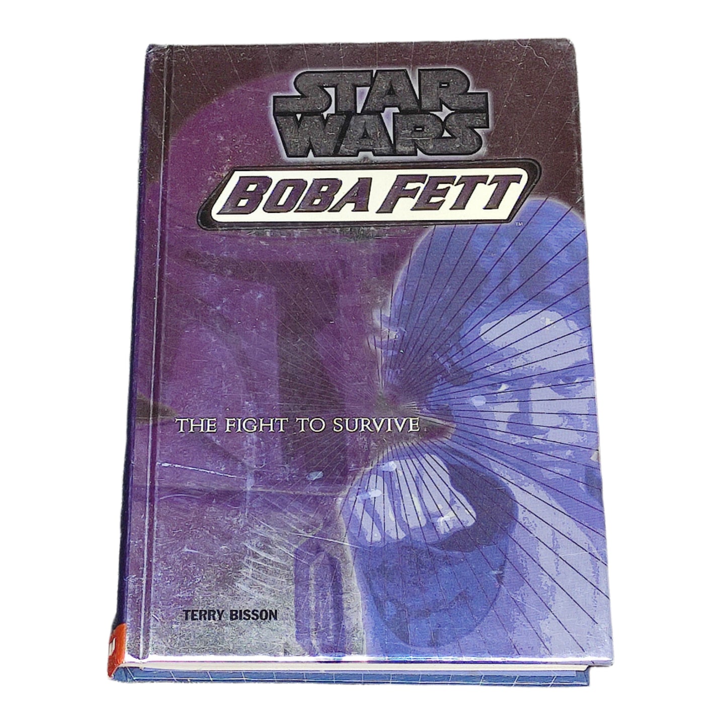 Book titled 'Star Wars Boba Fett: The Fight to Survive' on a textured gray background