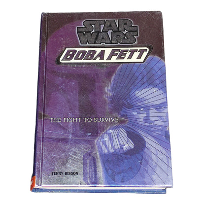 Book titled 'Star Wars Boba Fett: The Fight to Survive' on a textured gray background