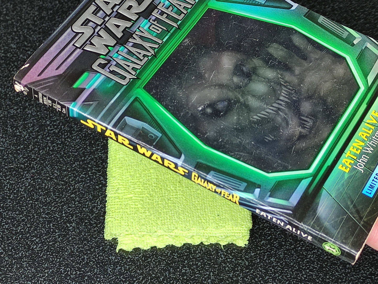 Star Wars Galaxy of Fear game box with a green cloth on a black surface