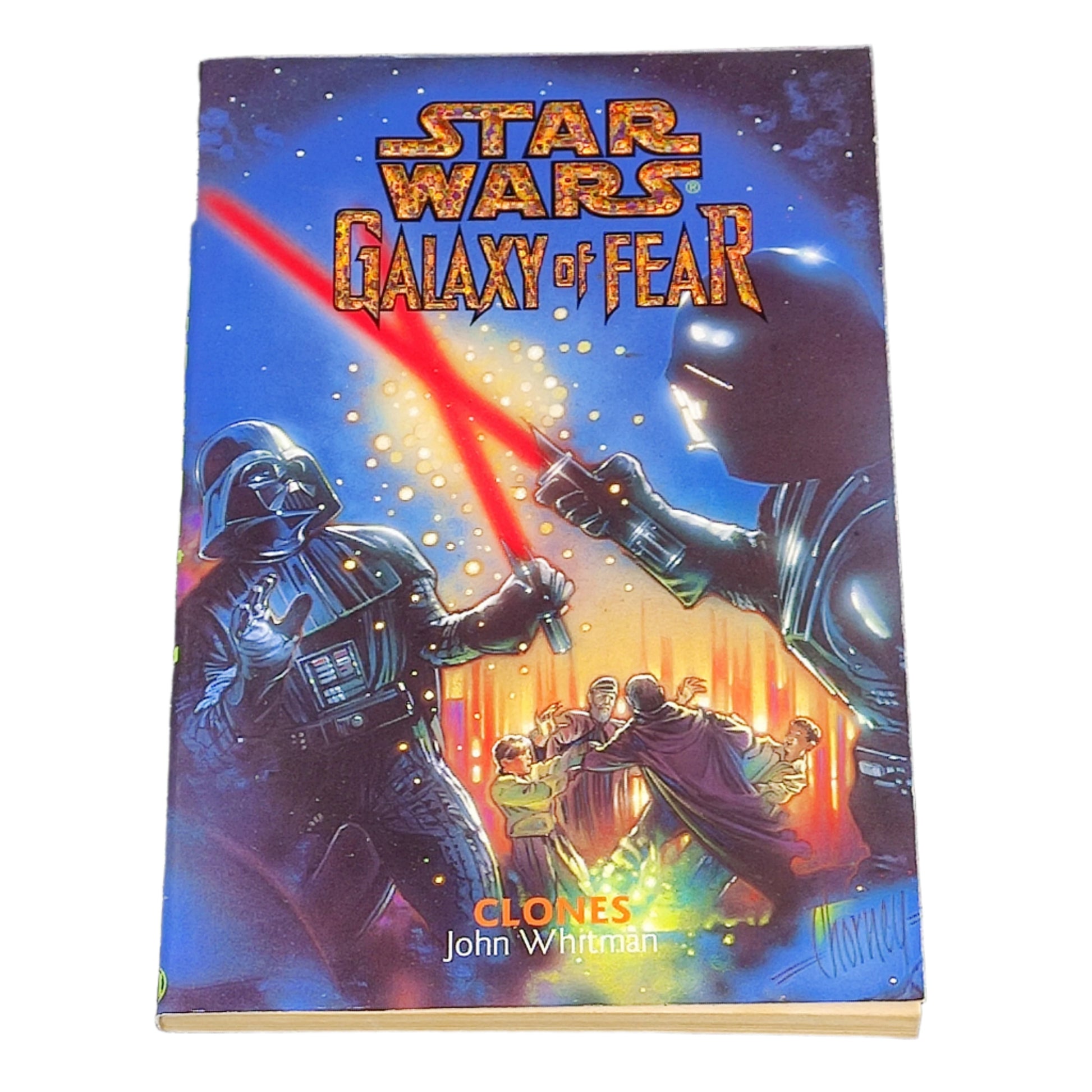 Book cover of 'Star Wars: Galaxy of Fear' on a dark textured background