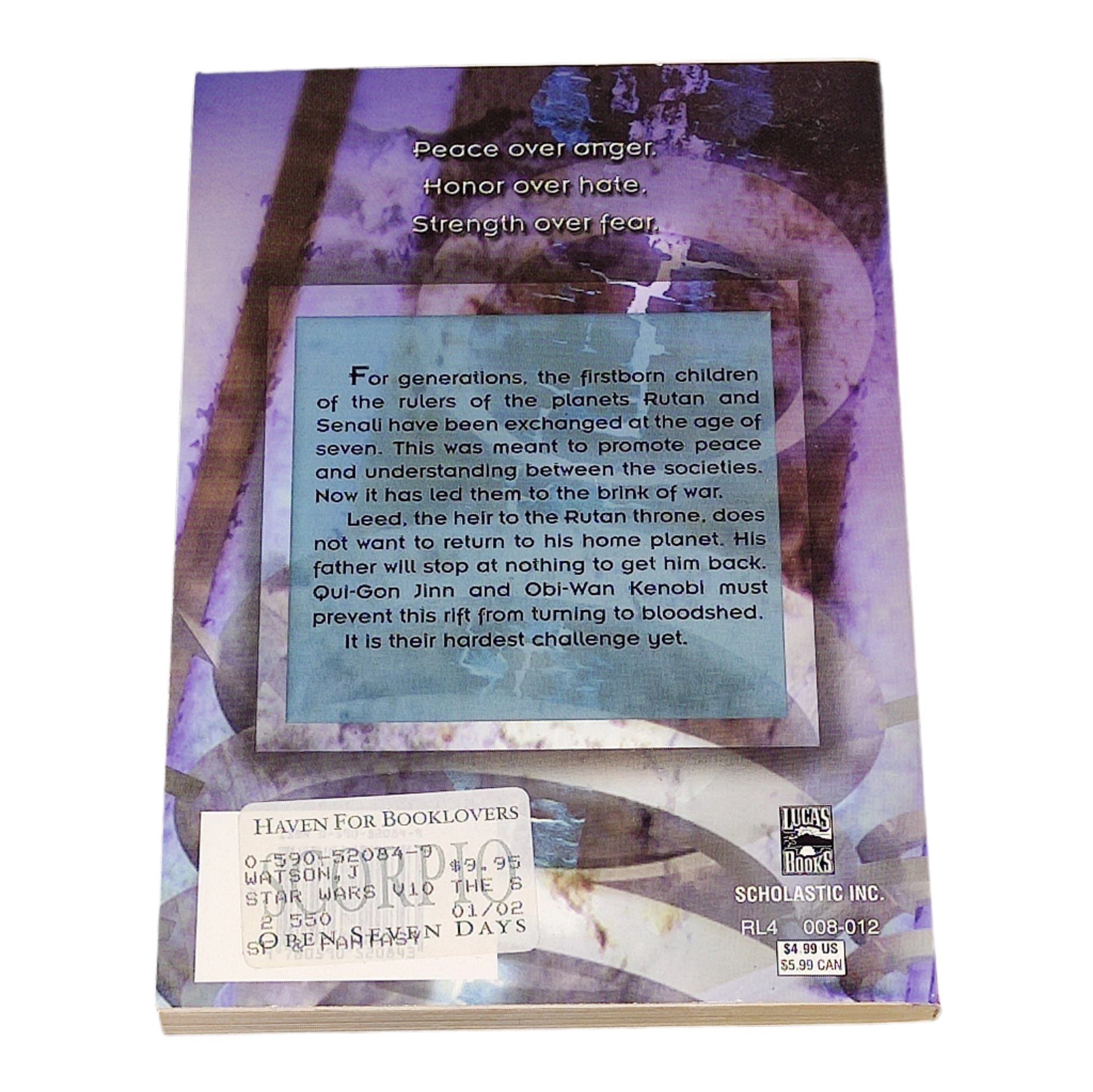 Card with text and graphics on a textured surface