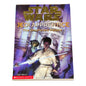 Book titled 'Jedi Apprentice: The Shattered Peace' by Jude Watson on a dark textured background