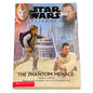Book cover of 'The Phantom Menace' from 'Star Wars' on a textured black background