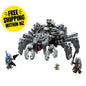A gray LEGO Star Wars build featuring a large spider-like vehicle with small minifigures, shown on a white background with a yellow 'FREE SHIPPING WITHIN NZ' badge in the top left.