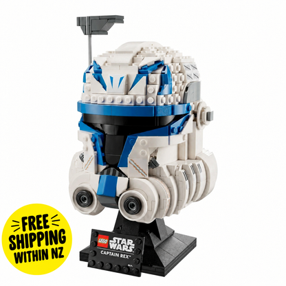 Captain Rex photo with a yellow free shipping within NZ sticker