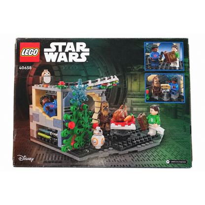 LEGO Star Wars set 46655 box art showing a sci-fi campsite scene with minifigures, a tree, and a droid, on a plain white background.